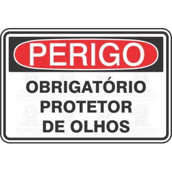 Obrigatório protetor de olhos